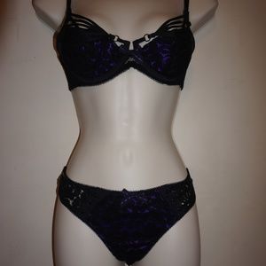 Agent Provocateur Rudy bra/thong black with purple
